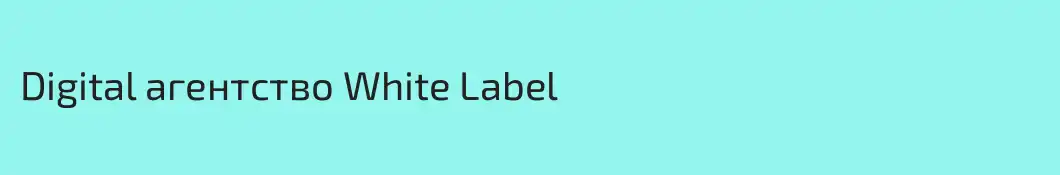 Digital агентство White Label